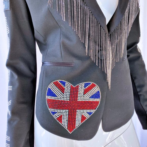 Custom Billy Idol Rebel Yell Rhinestone Jacket - Picture 4 of 7